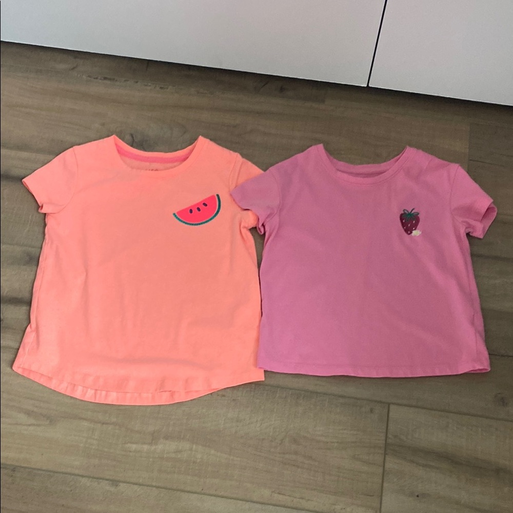 Cat & Jack Pink and Orange Short Sleeve Tees